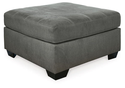 Pitkin - Oversized Accent Ottoman - Slate - Hornell Furniture Outlet