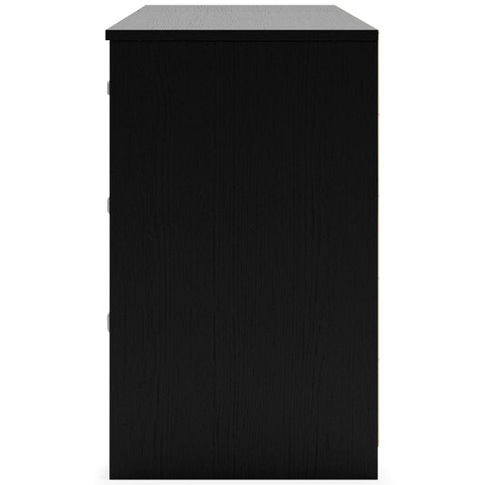 Finch - Black - Six Drawer Dresser - 29'' Height - Hornell Furniture Outlet
