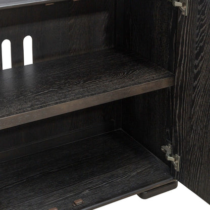 Barlowe - 4 Door Accent Cabinet - Brown - Hornell Furniture Outlet