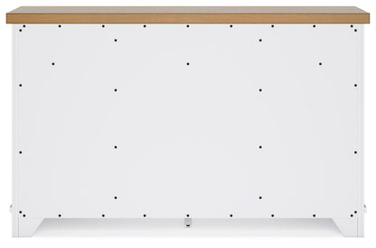 Ashbryn - White / Natural - Dining Room Server - Hornell Furniture Outlet