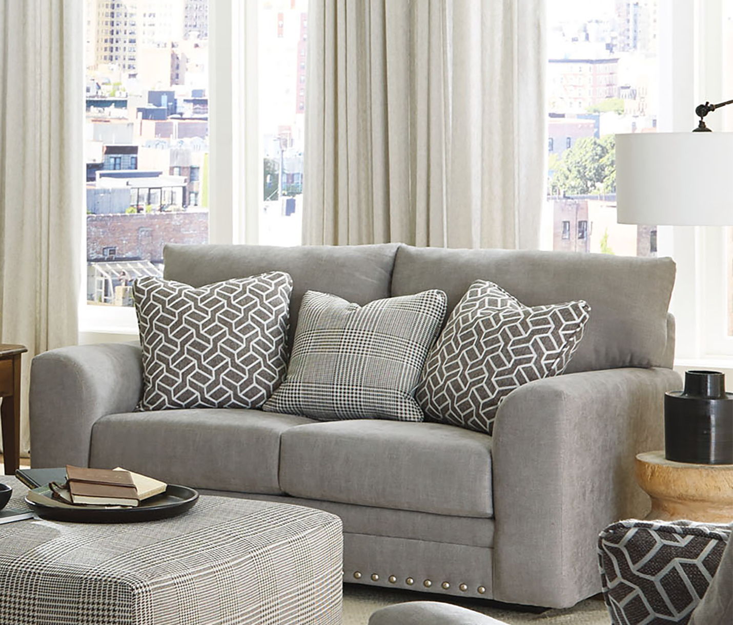 Cutler - Gliding Loveseat - Ash - Hornell Furniture Outlet