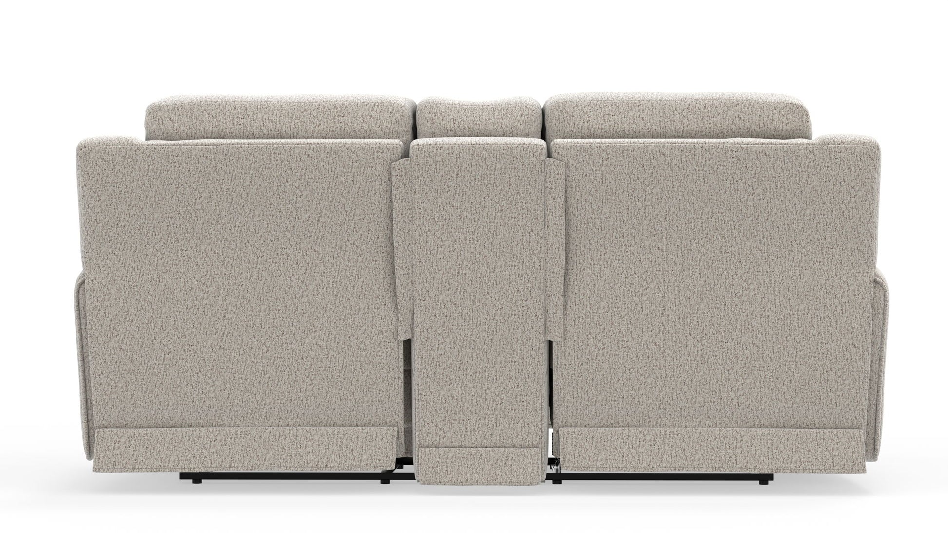 Micah - Power Headrest Power Deep Seat Reclining Console Loveseat - Oatmeal - Hornell Furniture Outlet