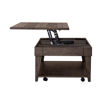 Arrowcreek - Lift Top Cocktail Table - Dark Brown - Hornell Furniture Outlet