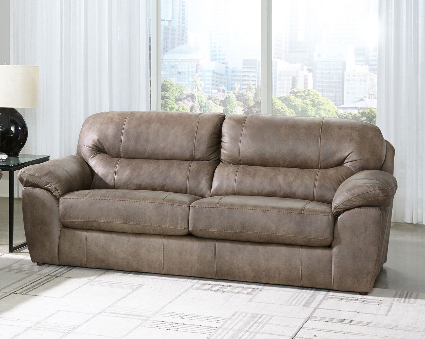 Bradshaw - Queen Sleeper - Mushroom - Hornell Furniture Outlet