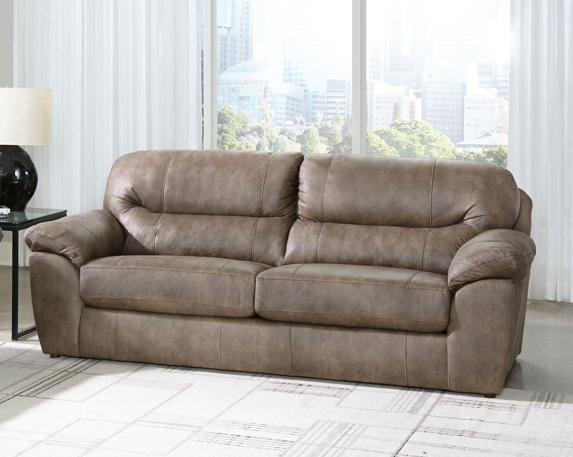 Bradshaw - Queen Sleeper - Mushroom - Hornell Furniture Outlet