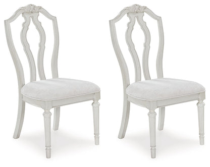 Montelaine - Antique White - Dining Upholstered Side Chair (Set of 2) - Hornell Furniture Outlet