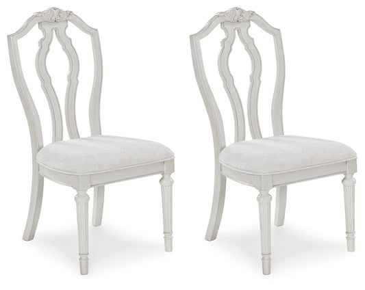 Montelaine - Antique White - Dining Upholstered Side Chair (Set of 2) - Hornell Furniture Outlet