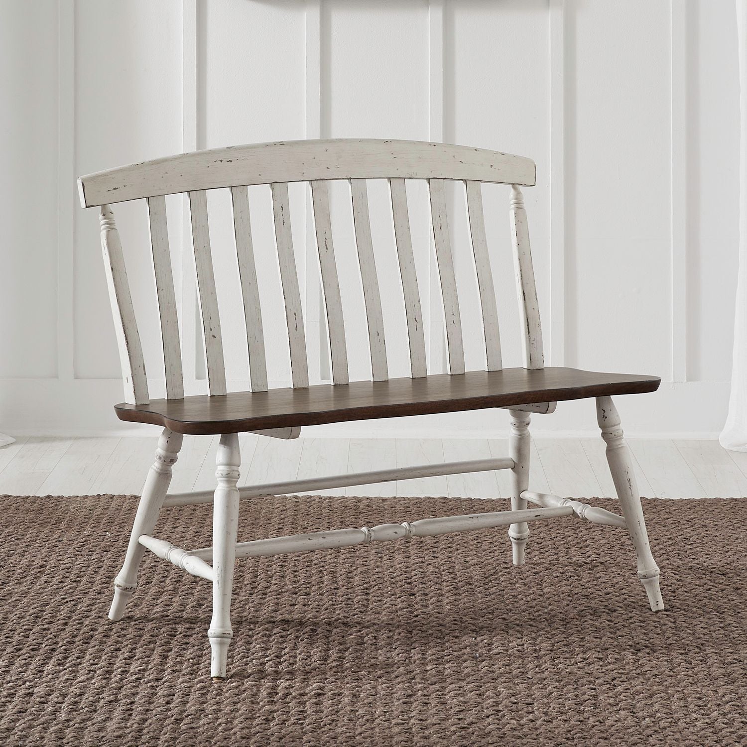 Al Fresco - Slat Back Bench (RTA) - White - Hornell Furniture Outlet