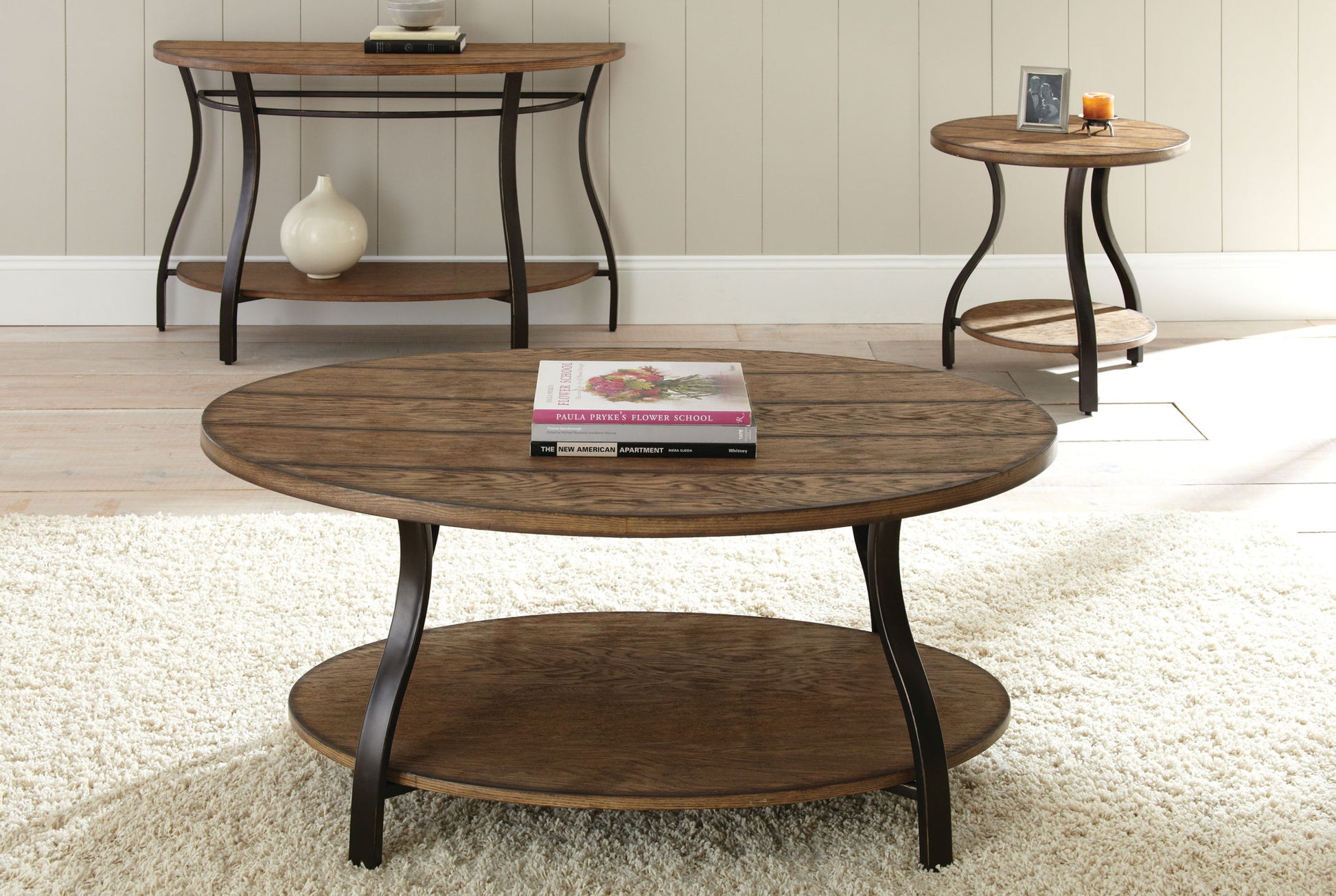 Denise - End Table Round - Brown - Hornell Furniture Outlet