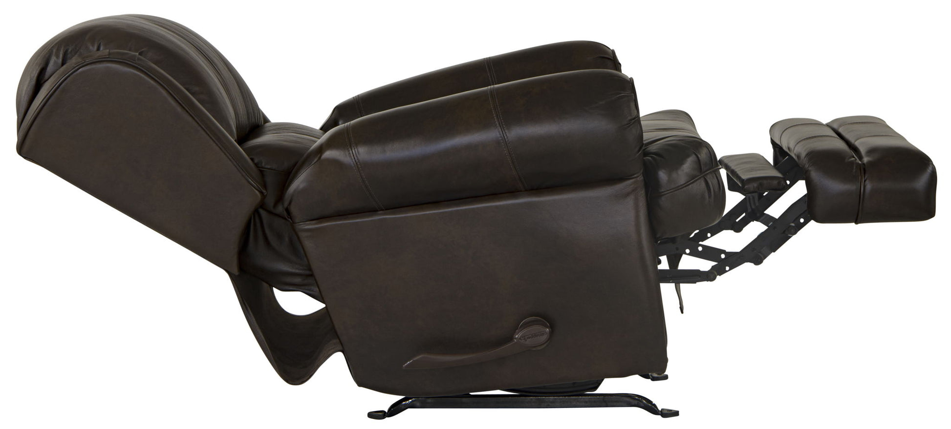 Roberto - Leather Rocker Recliner - Cocoa - Hornell Furniture Outlet