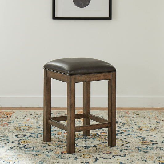 Lennox - Upholstered Console Stool - Dark Brown - Hornell Furniture Outlet