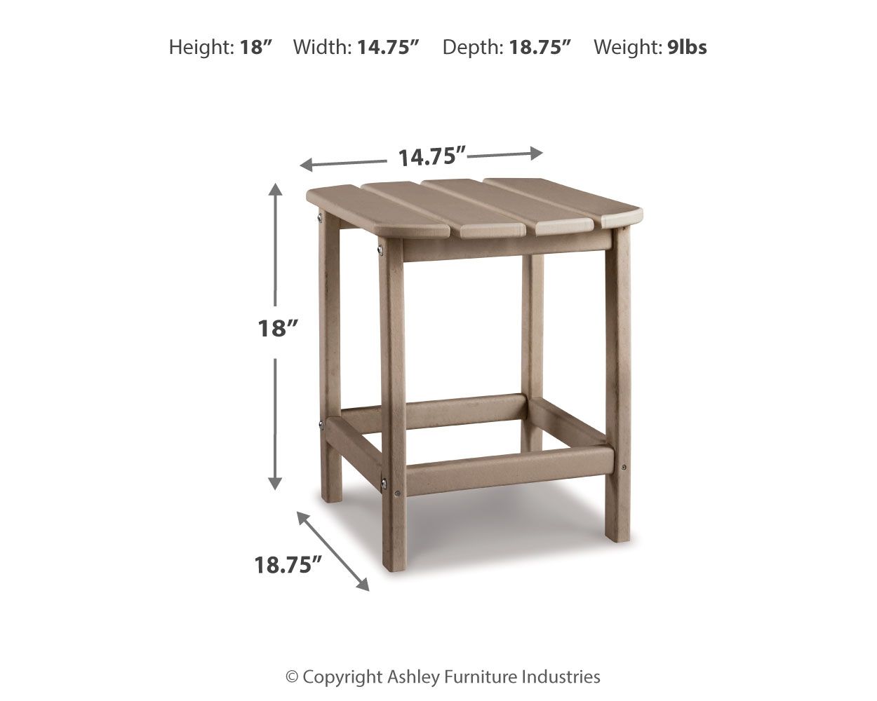 Sundown Treasure - Outdoor End Table - Hornell Furniture Outlet