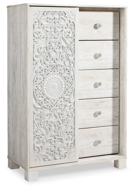 Paxberry - Dressing Chest - Whitewash - Hornell Furniture Outlet