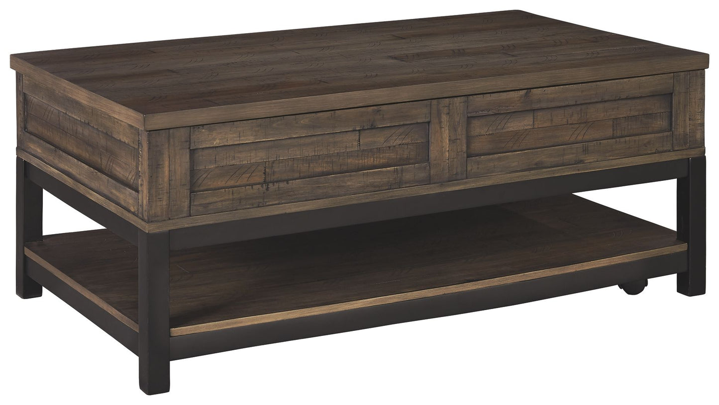 Johurst - Grayish Brown - LIFT TOP COCKTAIL TABLE - Hornell Furniture Outlet
