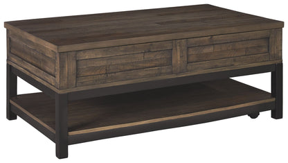 Johurst - Grayish Brown - LIFT TOP COCKTAIL TABLE - Hornell Furniture Outlet