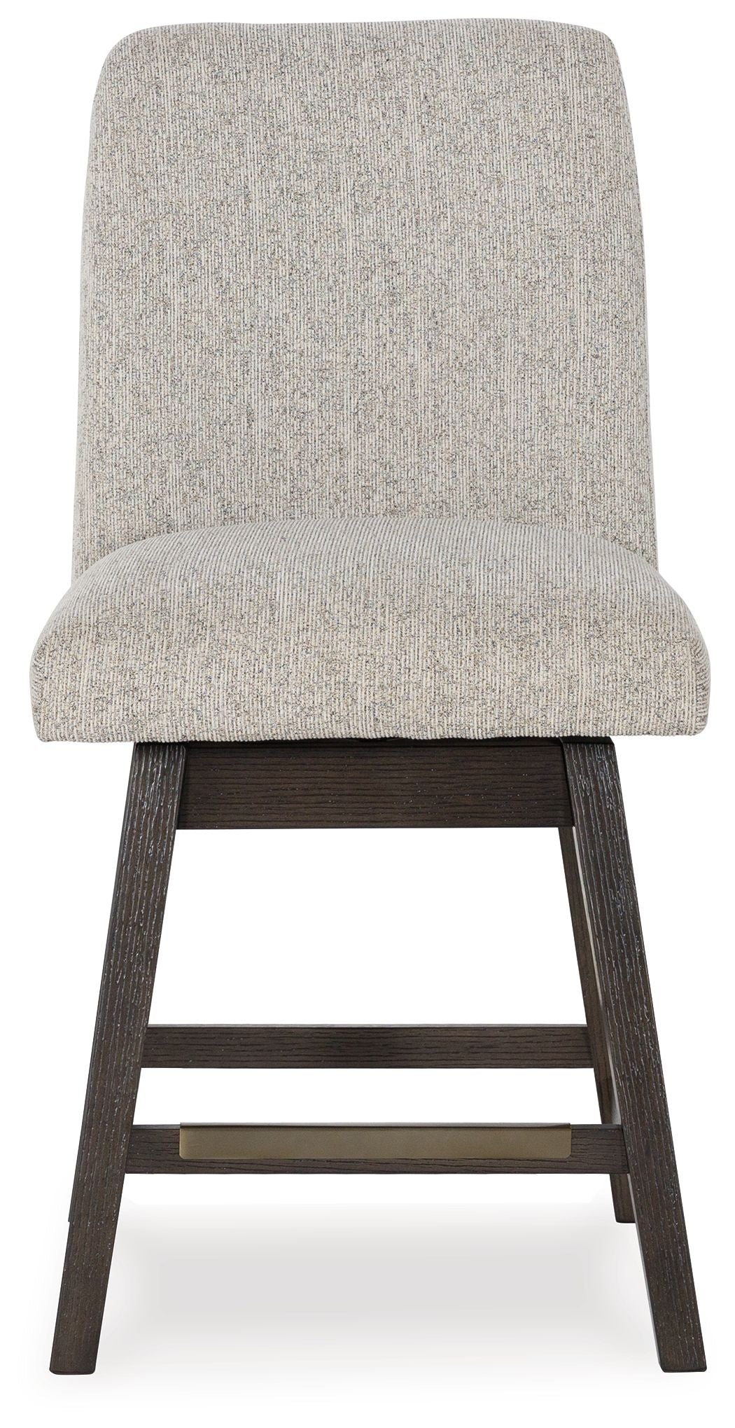 Burkhaus - Beige / Dark Brown - Upholstered Swivel Barstool (Set of 2) - Hornell Furniture Outlet