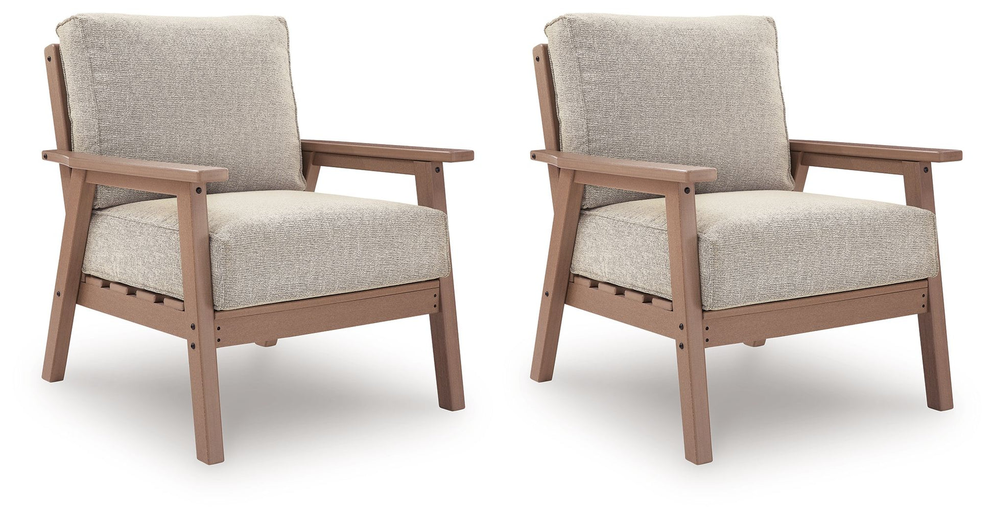 Grover Beach - Lounge Chair With Cushion (Set of 2) - Driftwood - Hornell Furniture Outlet