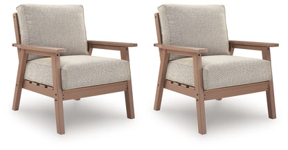 Grover Beach - Lounge Chair With Cushion (Set of 2) - Driftwood - Hornell Furniture Outlet