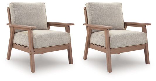 Grover Beach - Lounge Chair With Cushion (Set of 2) - Driftwood - Hornell Furniture Outlet