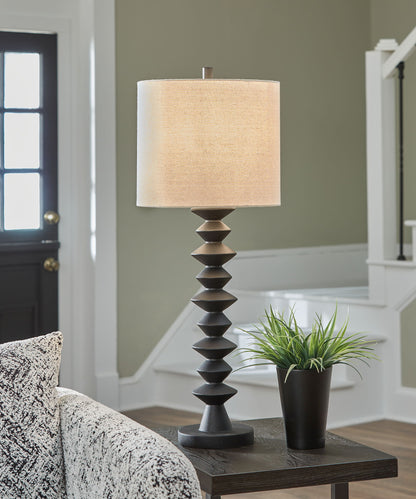 Luanndon - Black - Poly Buffet Lamp - Hornell Furniture Outlet