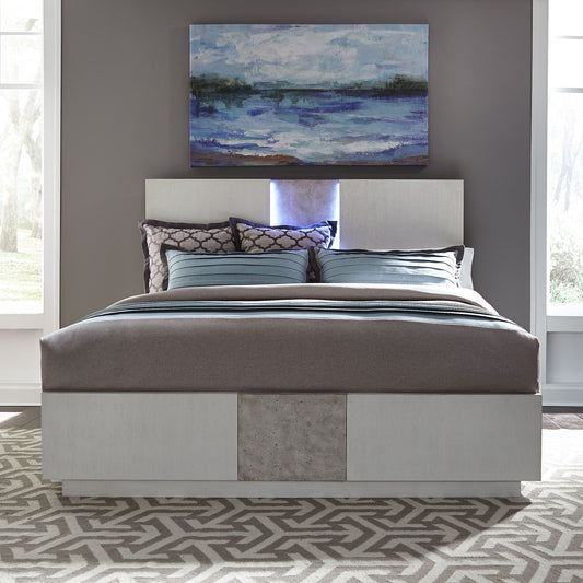 Mirage - King Panel Bed - White - Hornell Furniture Outlet
