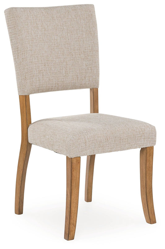 Rybergston - Light Brown - Dining Upholstered Side Chair (Set of 2) - Hornell Furniture Outlet