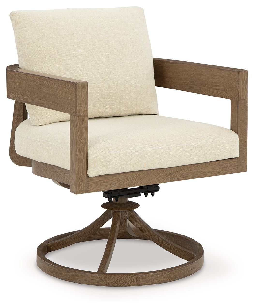 Serene Bay - Dark Brown / White - Swivel Chair With Cushion (Set of 2) - Hornell Furniture Outlet
