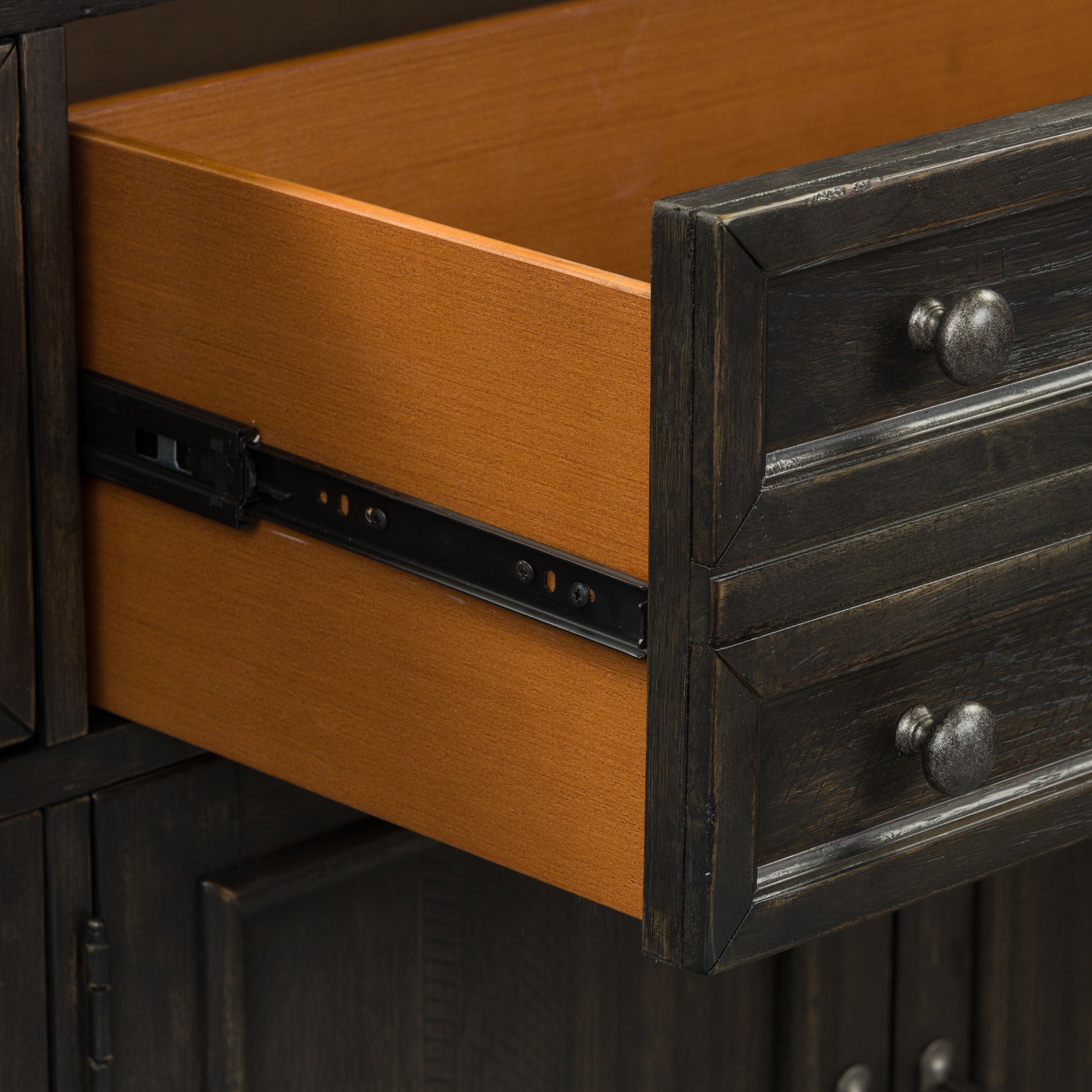 Harvest Home - Hall Buffet - Black - Hornell Furniture Outlet