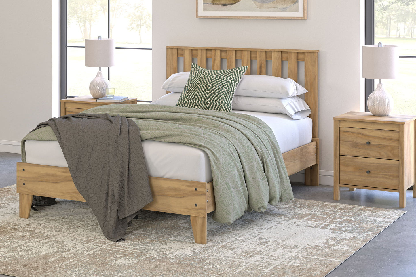 Bermacy - Platform Panel Bed - Hornell Furniture Outlet