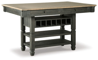 Tyler Creek - Rectangular Dining Room Counter Table - Black / Gray - Hornell Furniture Outlet