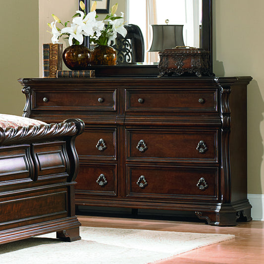Arbor Place - 8 Drawer Double Dresser - Dark Brown - Hornell Furniture Outlet