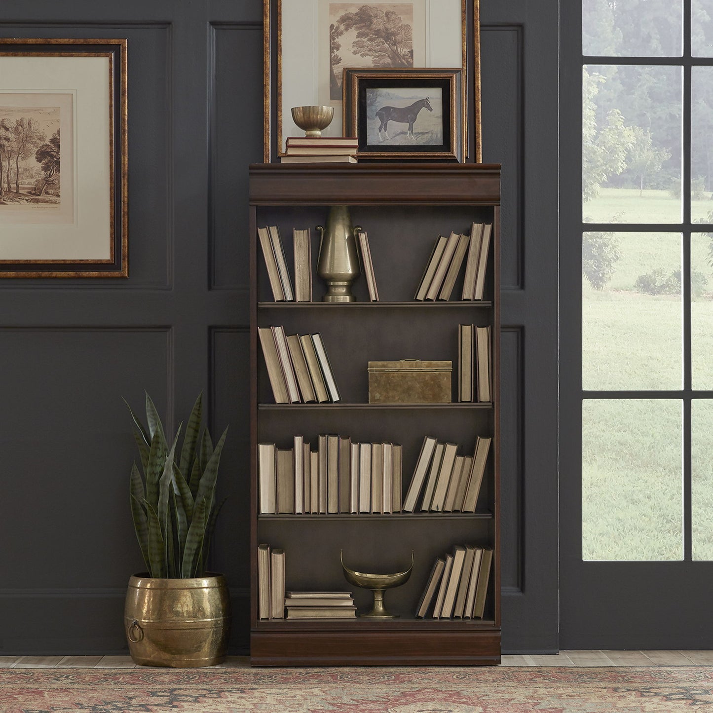 Brayton Manor - Jr Executive Bookcase (RTA) - Hornell Furniture Outlet