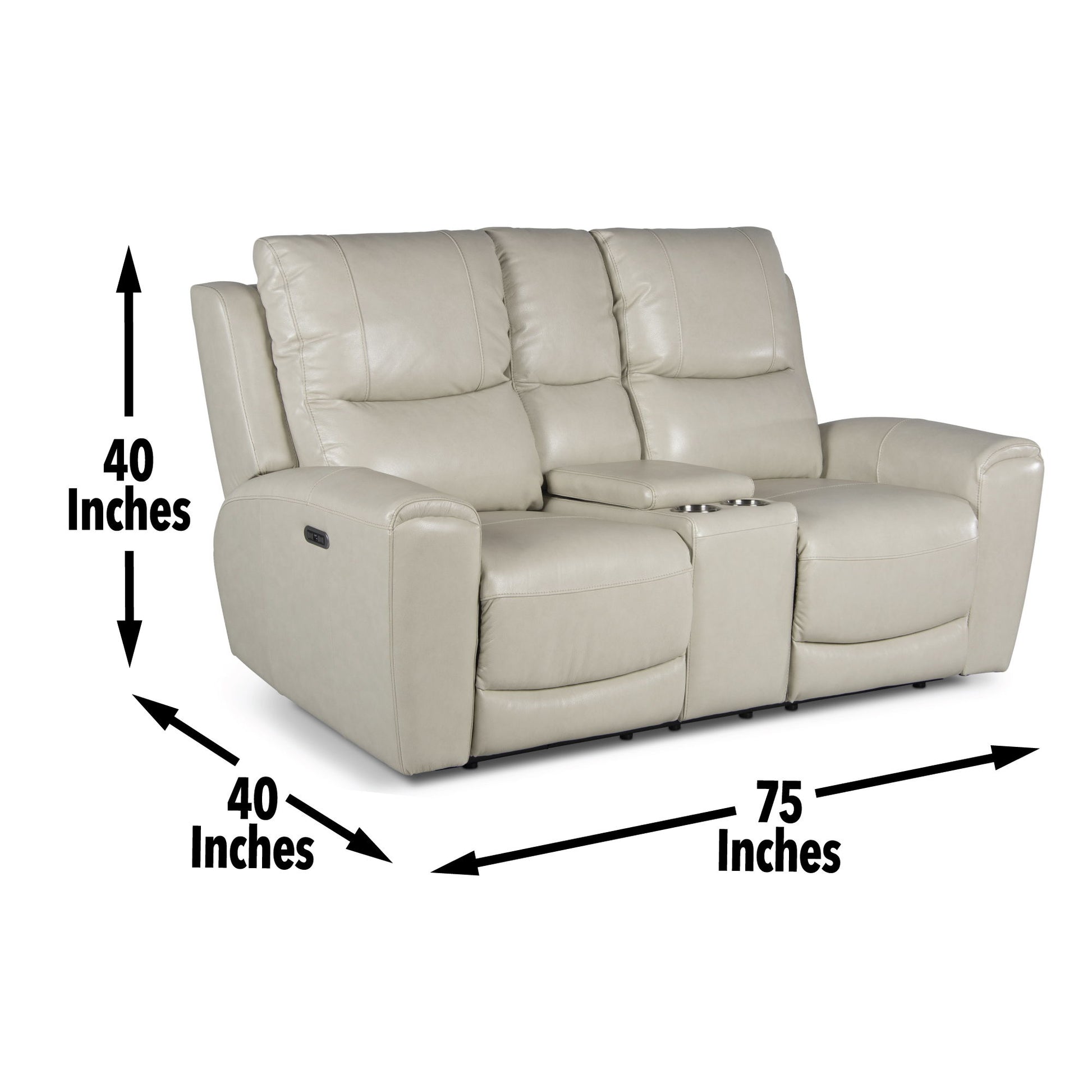 Laurel - Dual Power Console Loveseat - Hornell Furniture Outlet
