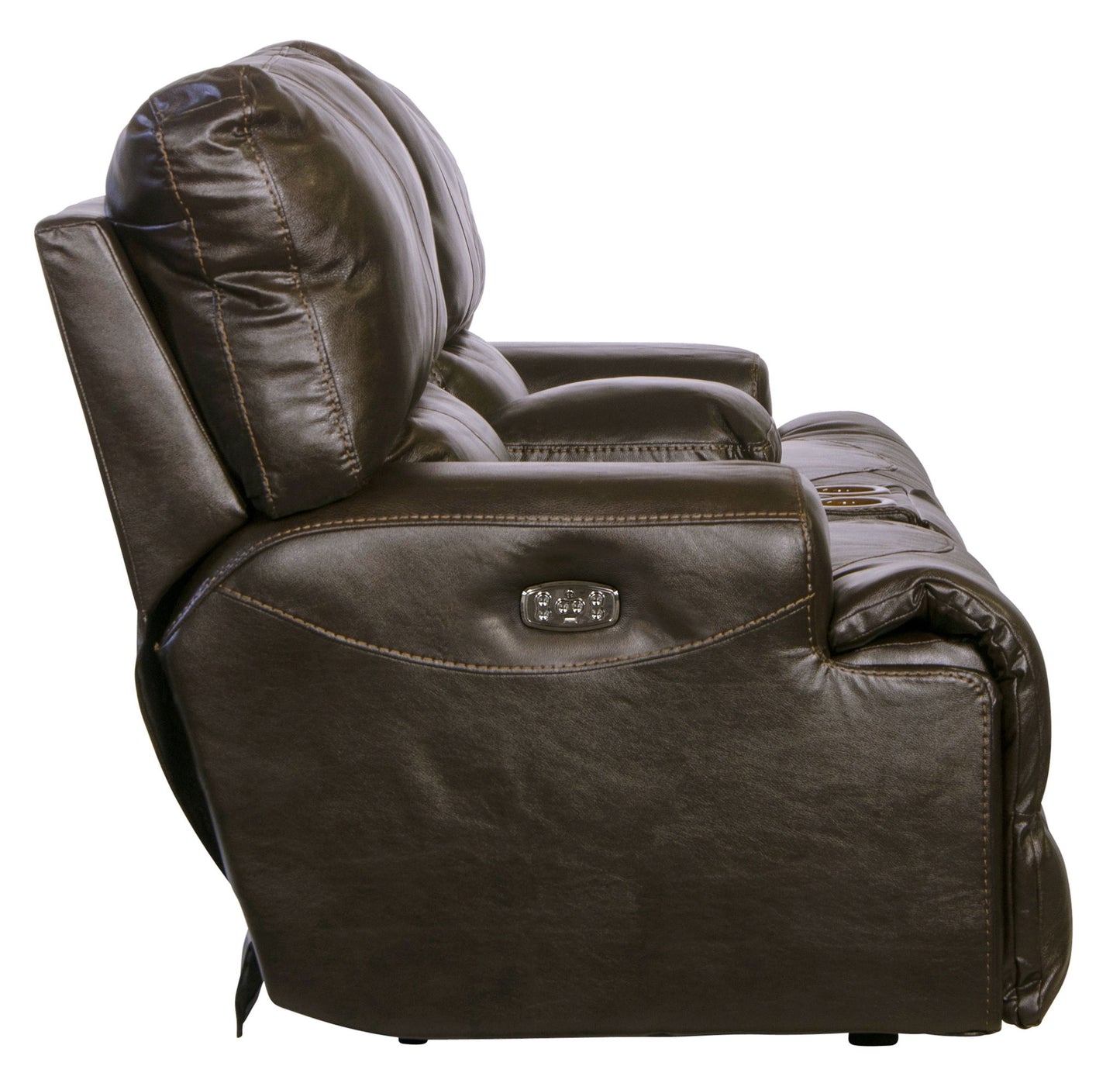 Wembley - Power Headrest With Lumbar Lay Flat Reclining Console Loveseat - Hornell Furniture Outlet