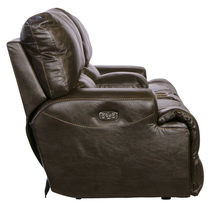 Wembley - Power Headrest With Lumbar Lay Flat Reclining Console Loveseat - Hornell Furniture Outlet