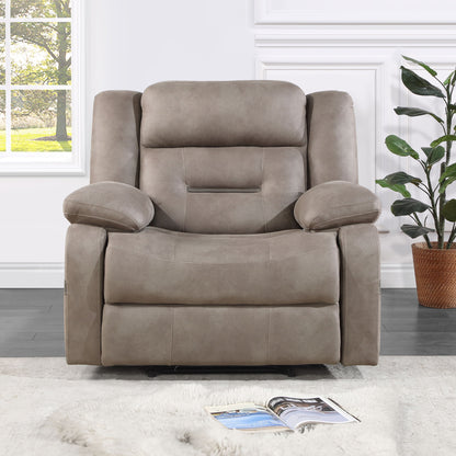 Abilene - Manual Reclining Chair - Tan - Hornell Furniture Outlet