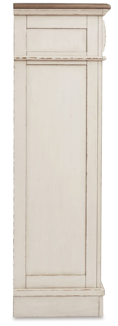 Realyn - Five Drawer Chest - White / Brown / Beige - Hornell Furniture Outlet
