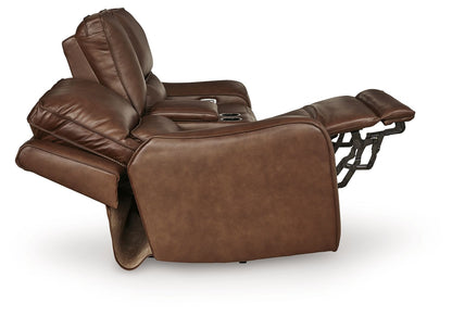 DeepWakes - Power Reclining Loveseat / Console / Adjustable Headrest - Hornell Furniture Outlet
