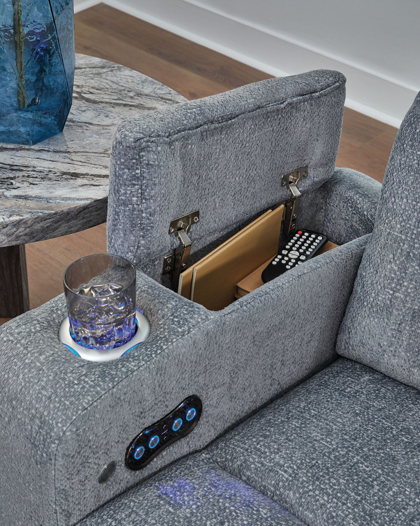 Studio Cave - Steel - Power Recliner - Hornell Furniture Outlet