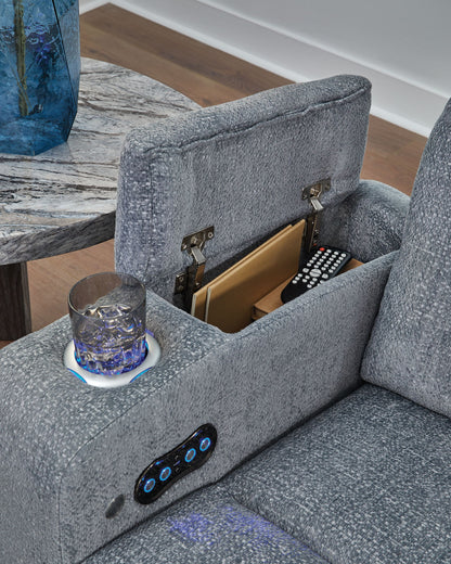 Studio Cave - Steel - Power Recliner - Hornell Furniture Outlet