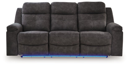 Brysonview - Reclining Sofa - Charcoal - Hornell Furniture Outlet