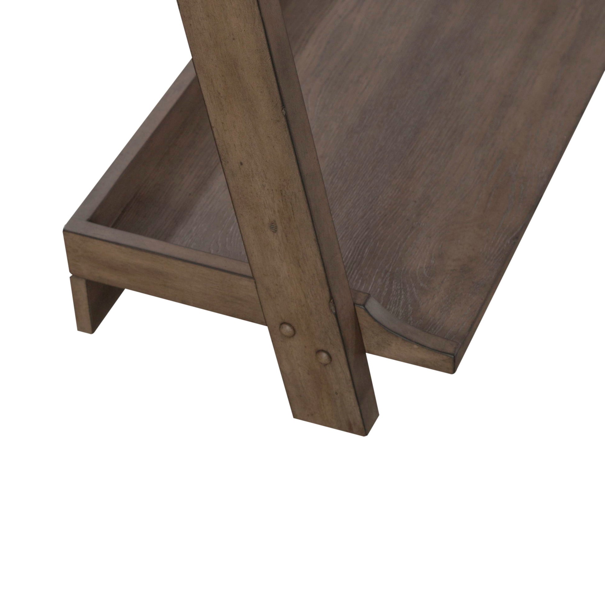 Americana Farmhouse - Leaning Pier Bookcase - Light Brown - Hornell Furniture Outlet