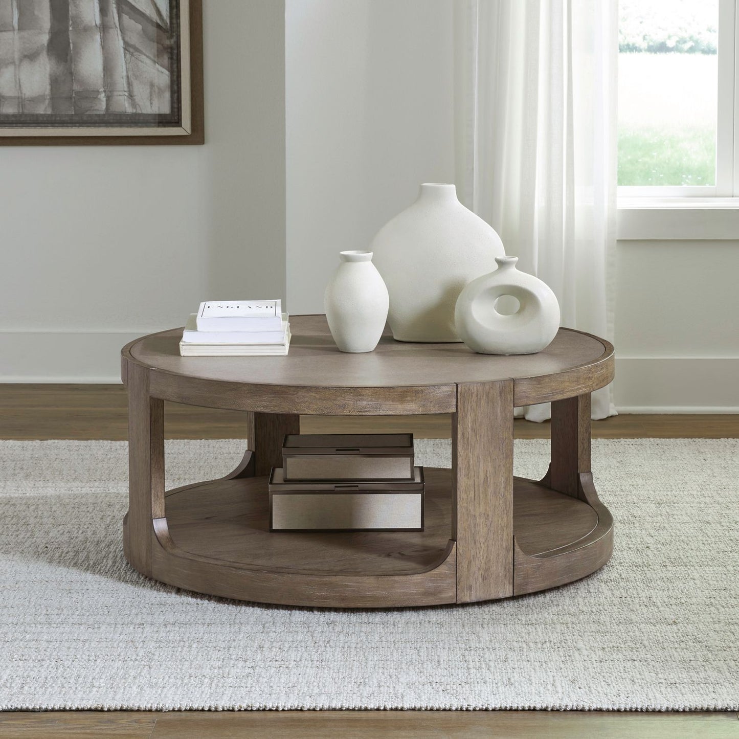 South Bend - Round Cocktail Table - Brown - Hornell Furniture Outlet