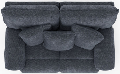 Paxon - Deep Seat Power Reclining Loveseat With Power Adjustable Headrest - Smoke - Hornell Furniture Outlet