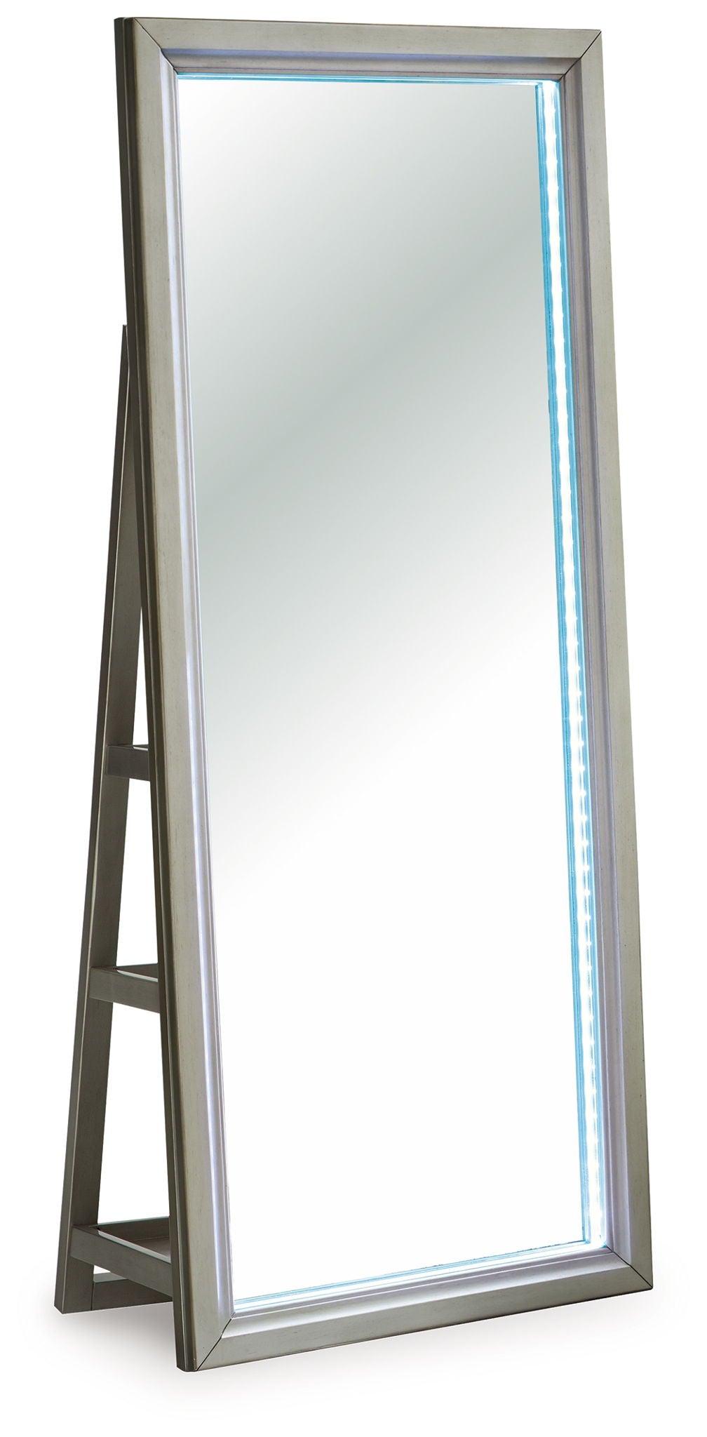 Evesen - Champagne - Floor Standing Mirror With Storage - Hornell Furniture Outlet