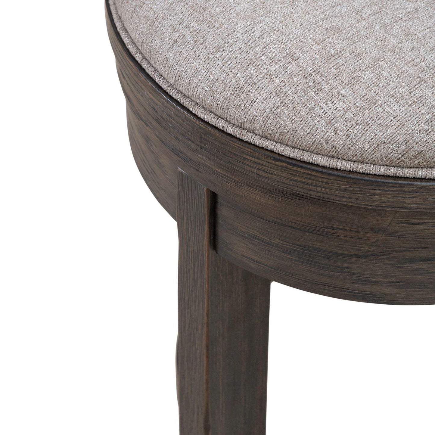 Lennox Hill - Upholstered Swivel Console Stool - Dark Brown - Hornell Furniture Outlet