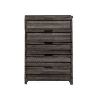 Tanners Creek - 5 Drawer Chest - Dark Gray - Hornell Furniture Outlet