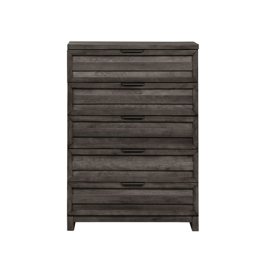 Tanners Creek - 5 Drawer Chest - Dark Gray - Hornell Furniture Outlet