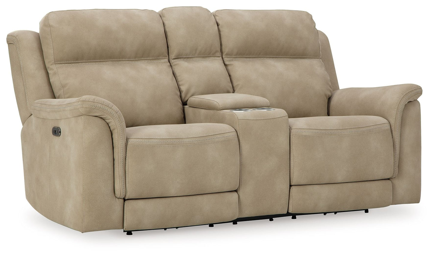 Next - Gen Durapella - Reclining Power Loveseat With Console - Hornell Furniture Outlet
