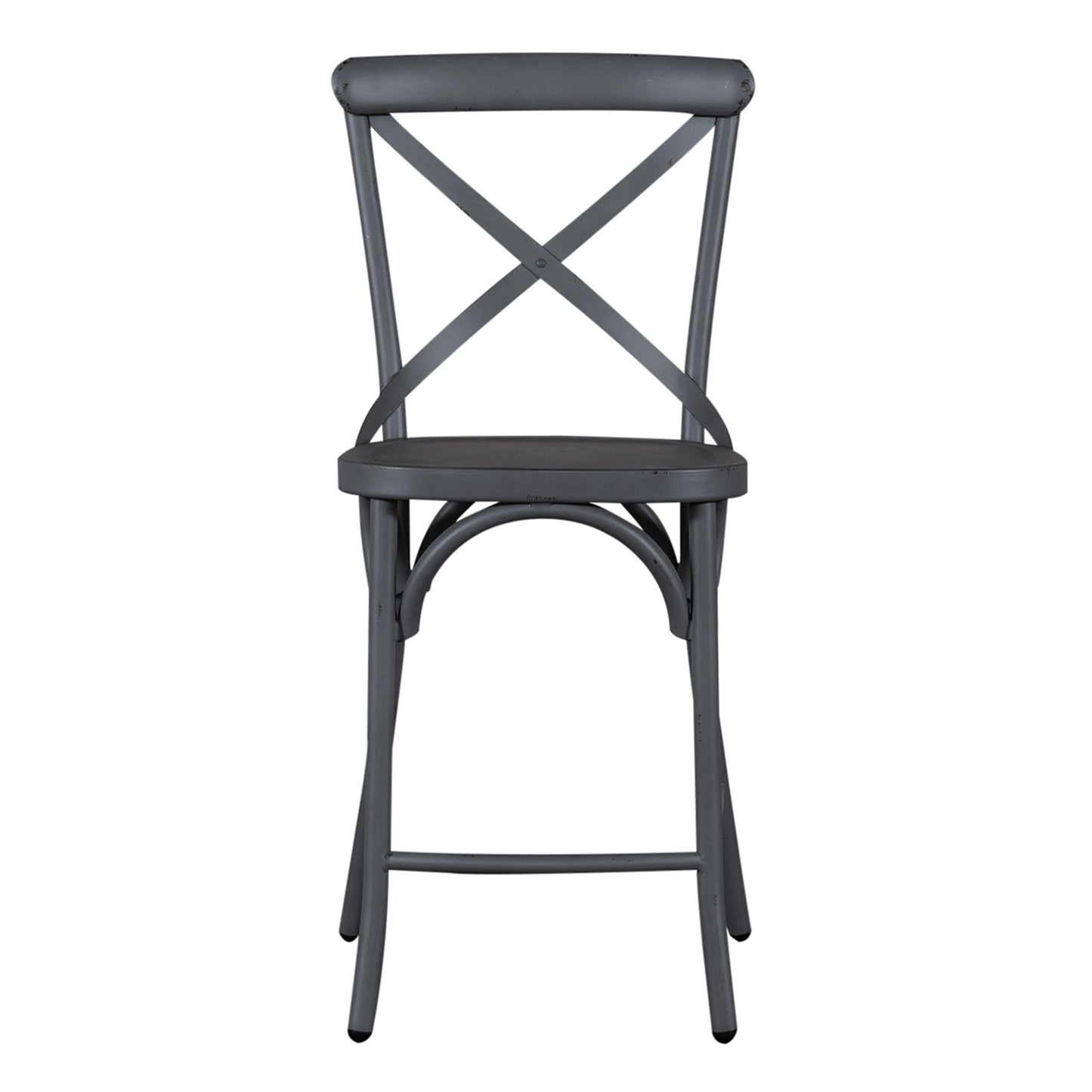 Vintage Series - X Back Counter Chair - Gray - Hornell Furniture Outlet